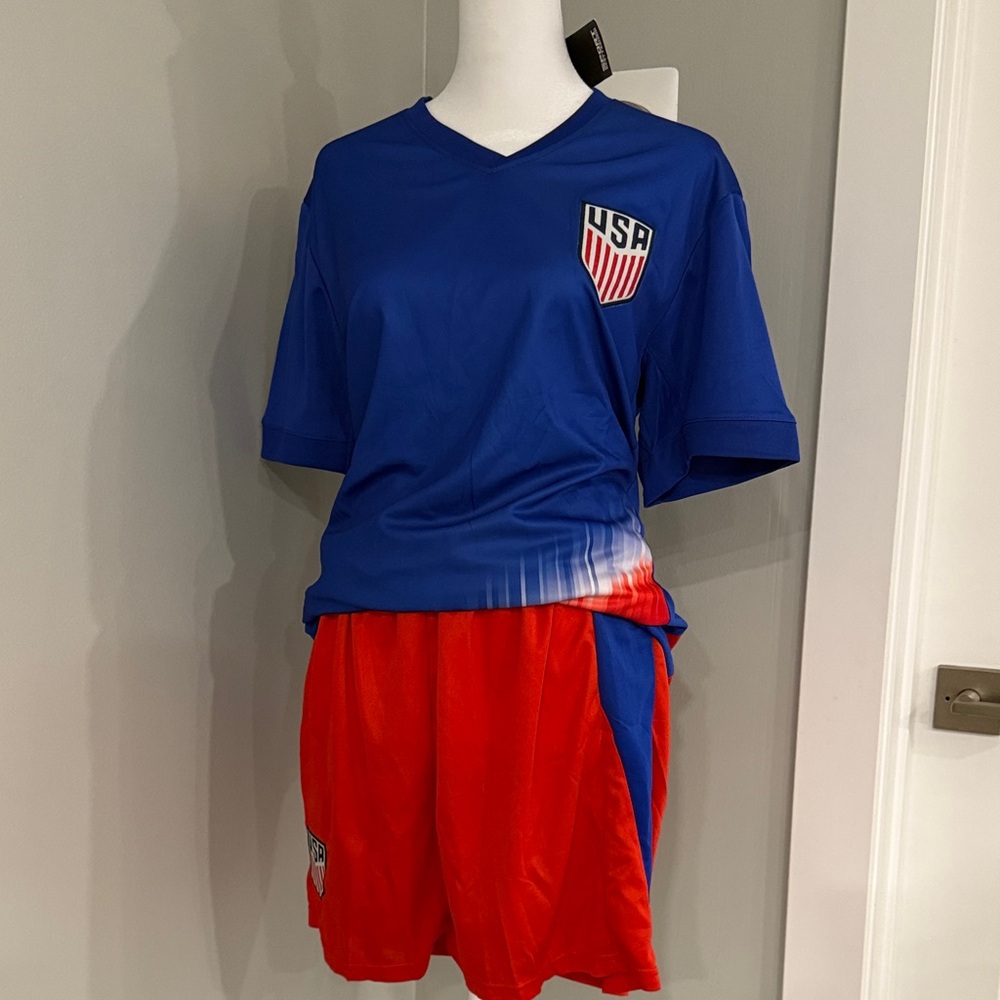 USA Blue Soccer Jersey + shorts